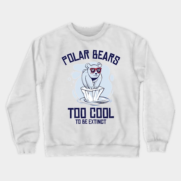 World Wildlife Day Polar Bear Arctic Wildlife Conservation Crewneck Sweatshirt by Tom´s TeeStore